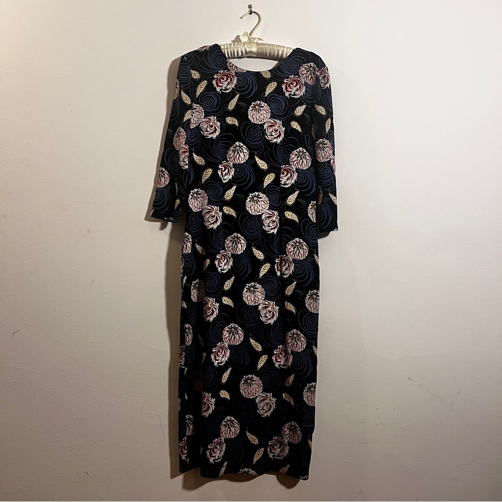 Floral Black Dress